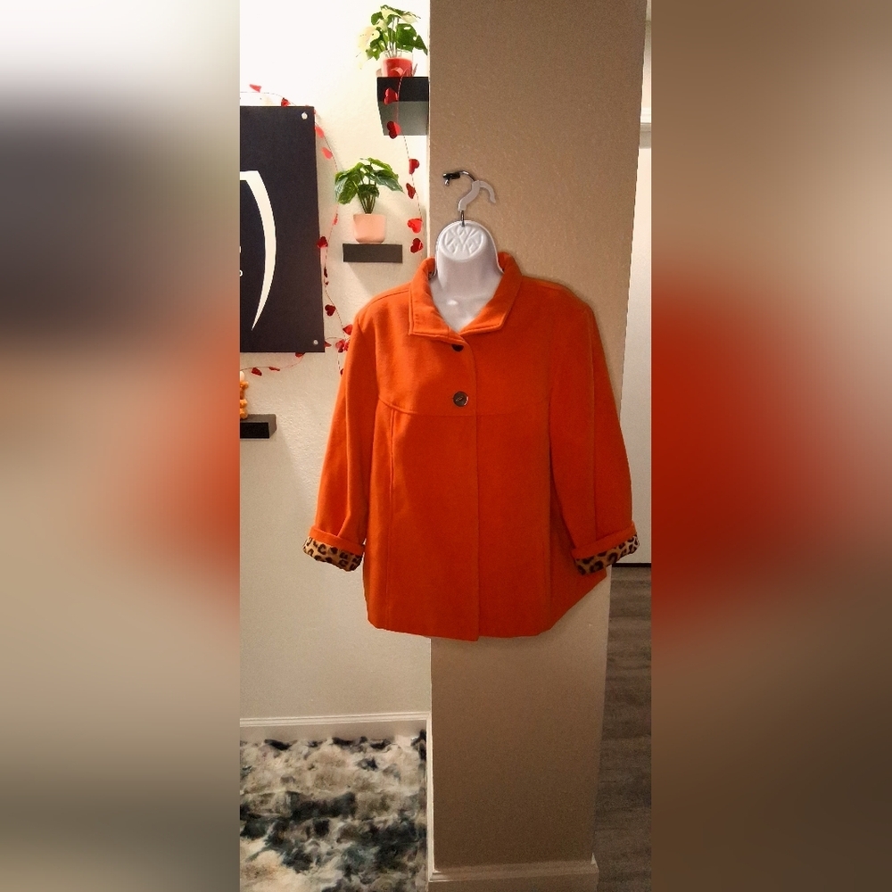 Chico's Wool Swing Jacket Size 3 - Picture 11 of 15